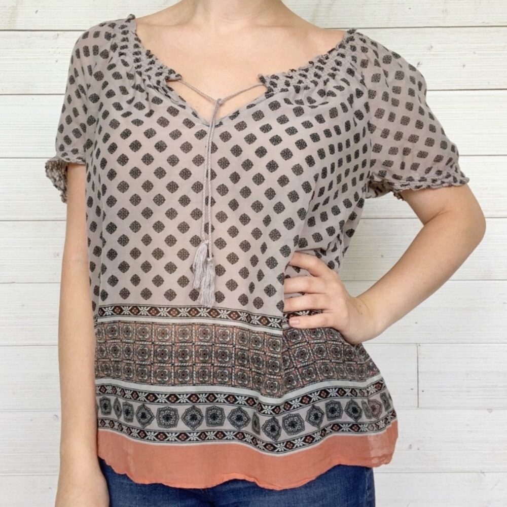 EUC Joie silk and cotton top